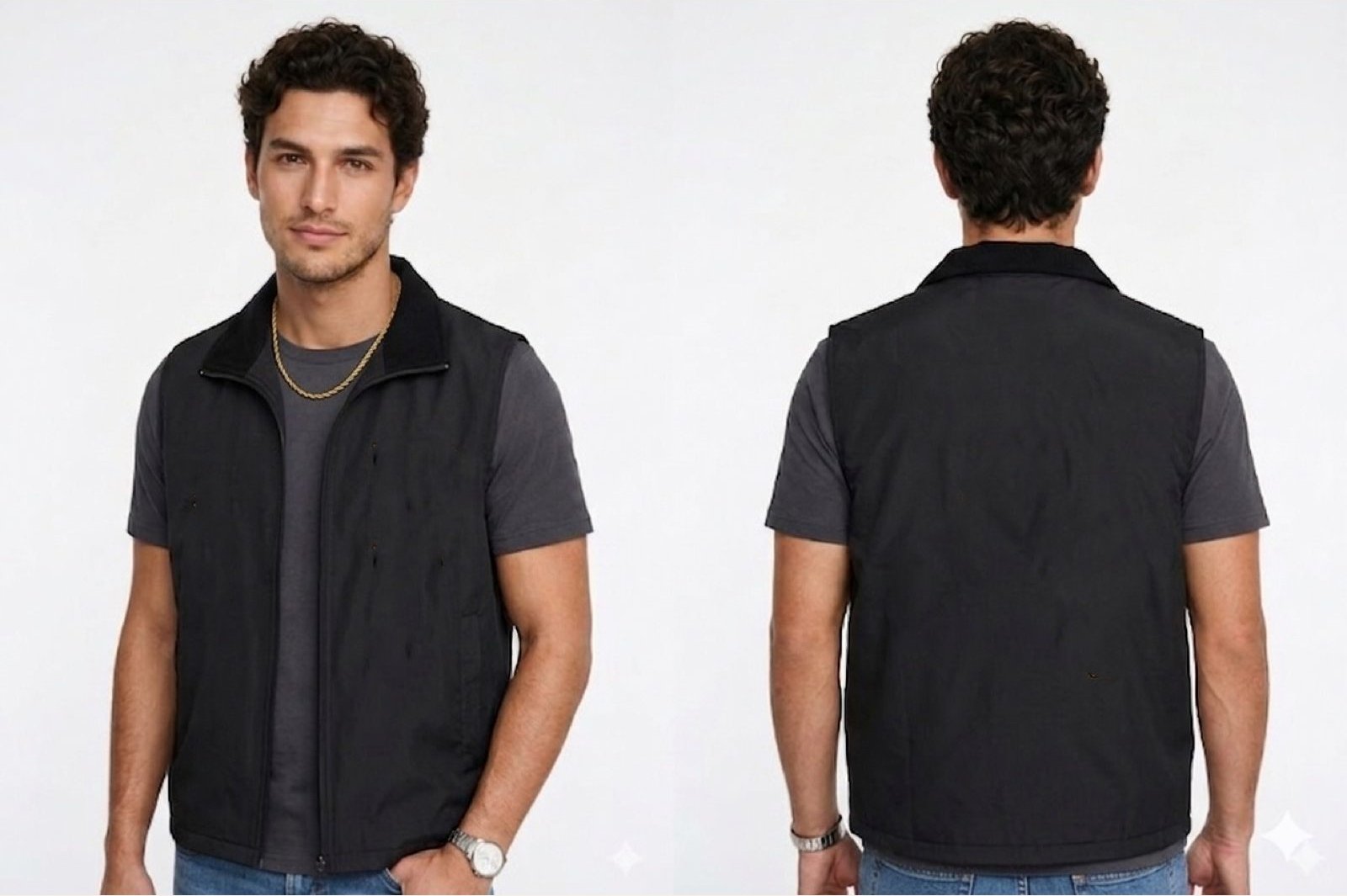 Vest flat and worn mockups
